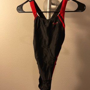 Speedo swimsuit, red and black, size 34. NWOT